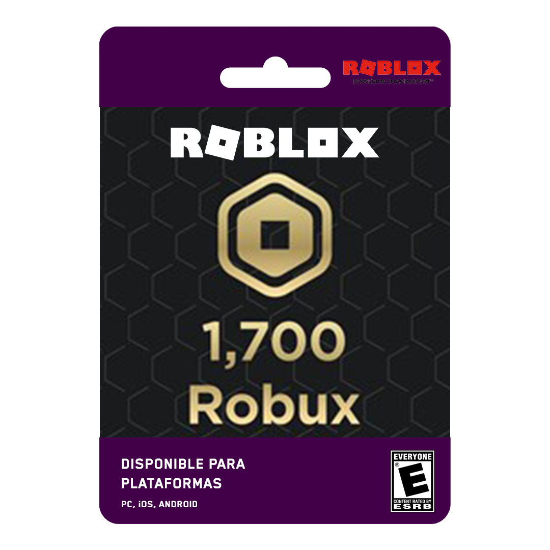 Roblox 1700 Robux ‪Recarga mediante Cuenta - GamesCenter‬